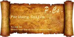 Perlberg Csilla névjegykártya